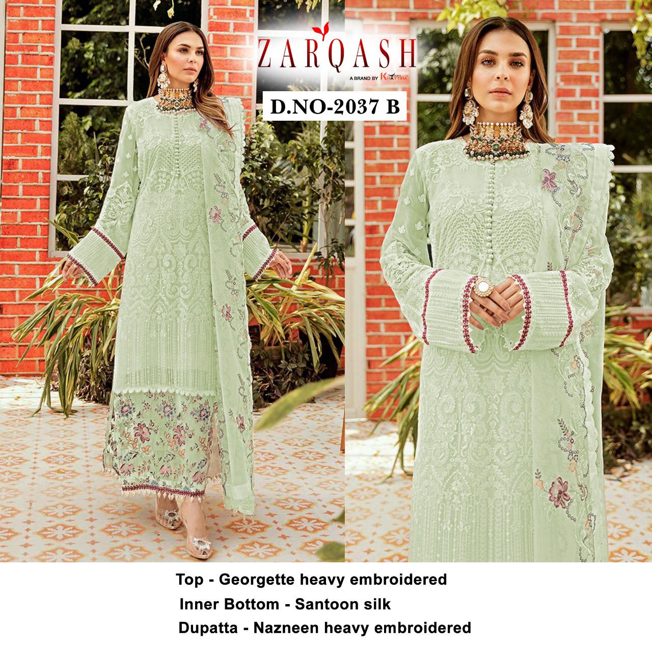 PAKISTANI SUITS D NO 2037B BY KHAYYIRA